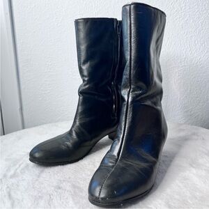 Joyce black  mid calf shoes